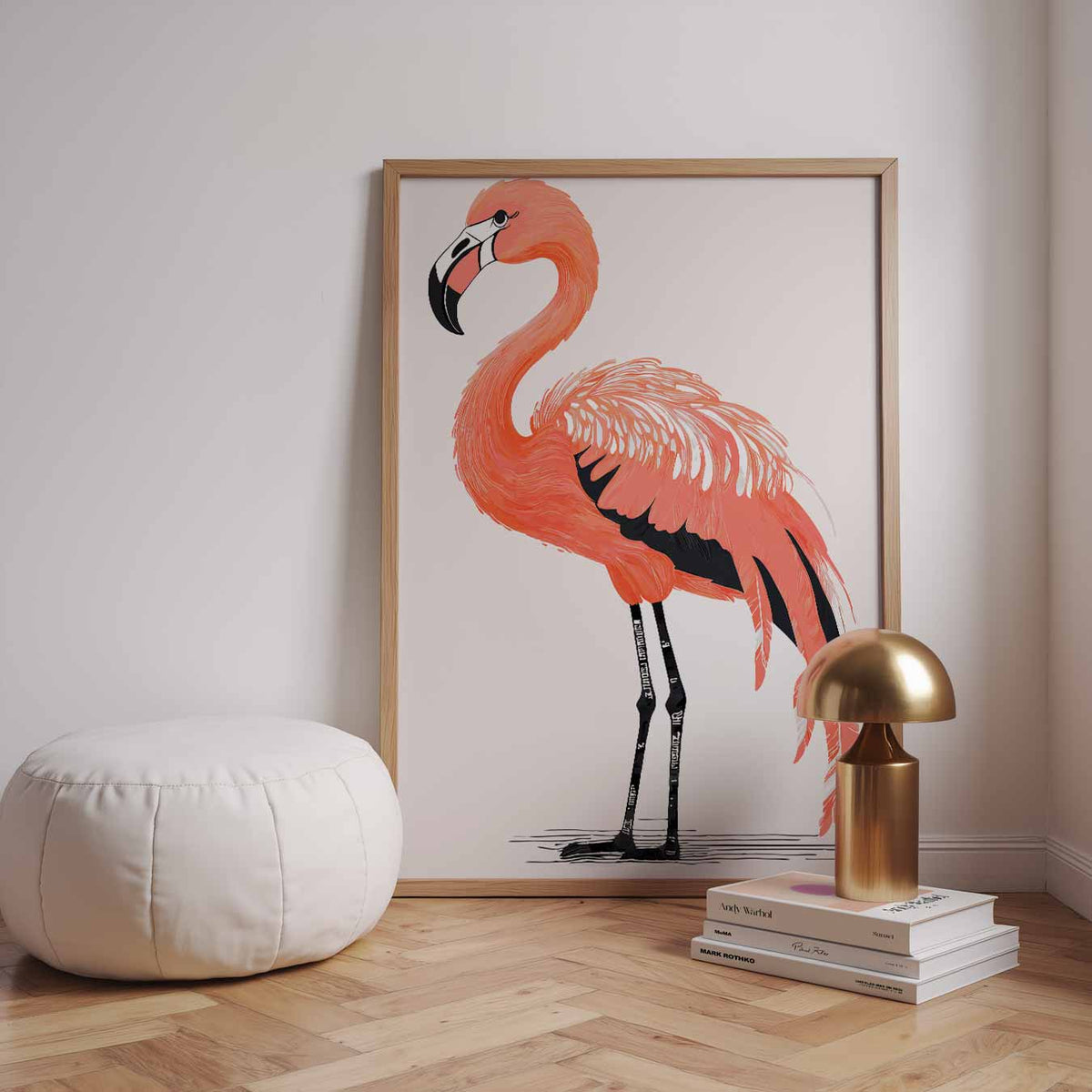 Stijlvolle Flamingo – dieren poster in staand formaat