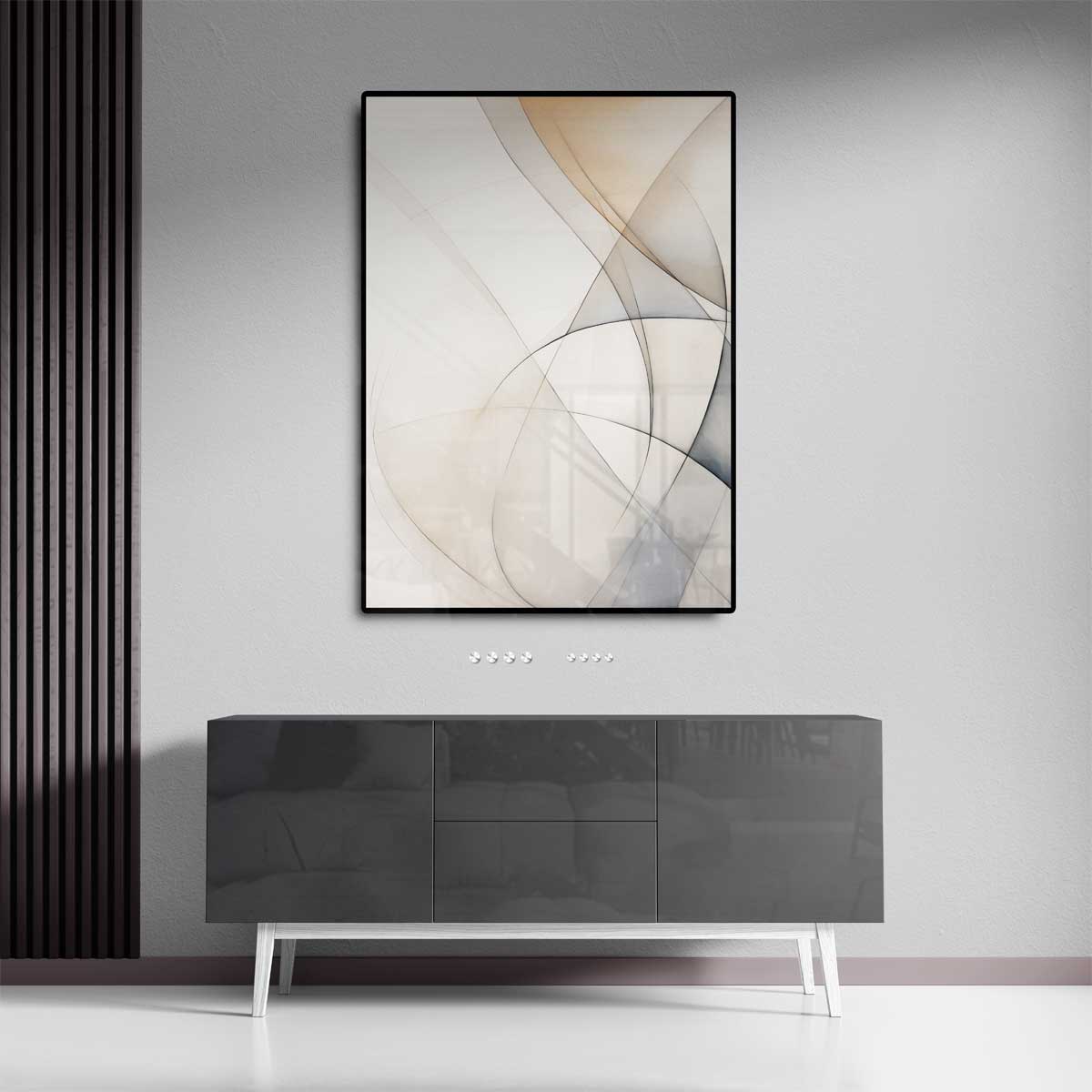 Zachte Lijnen Chaos – staand kunstwerk voor modern interieur
