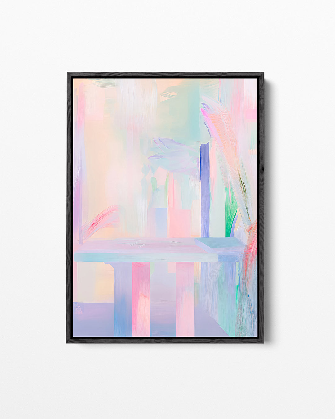 Zachte kleurencompositie – Lijnen – staand wanddecoratie kunstwerk