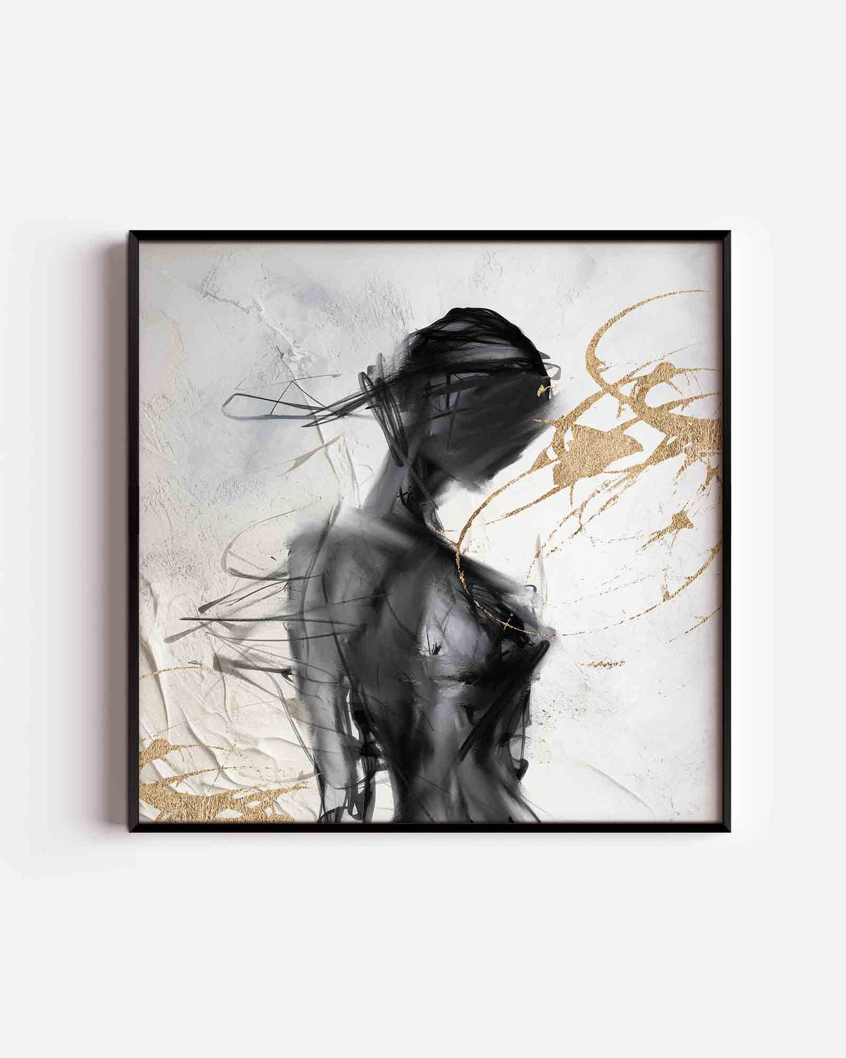 Abstracte figuur – zacht abstracte vierkante poster als wanddecoratie
