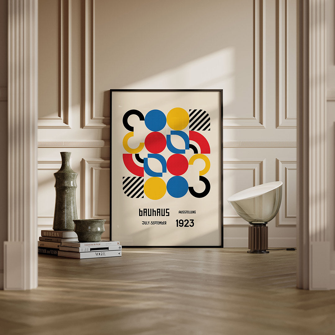 Vormen en kleurvlakken – moderne Bauhaus wandkunst als poster