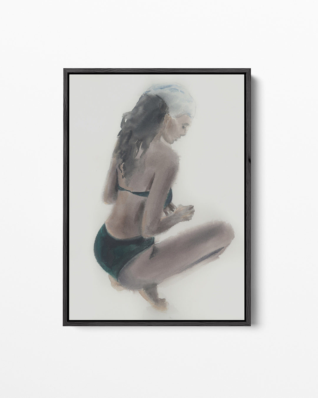 Zittende vrouw – staand wanddecoratie kunstwerk