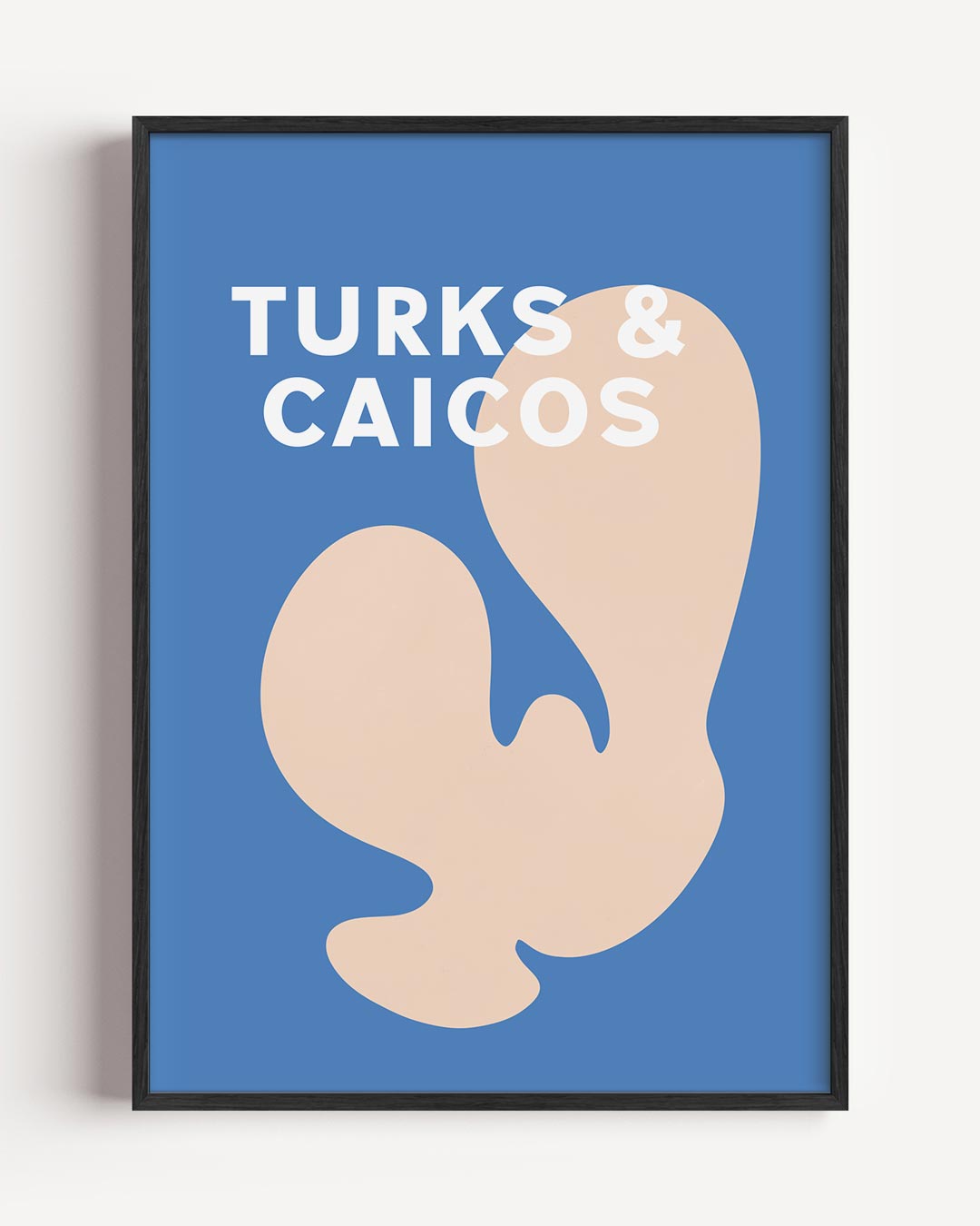 Turks & Caicos Abstracte Kunstposter – zomer portret poster als wanddecoratie