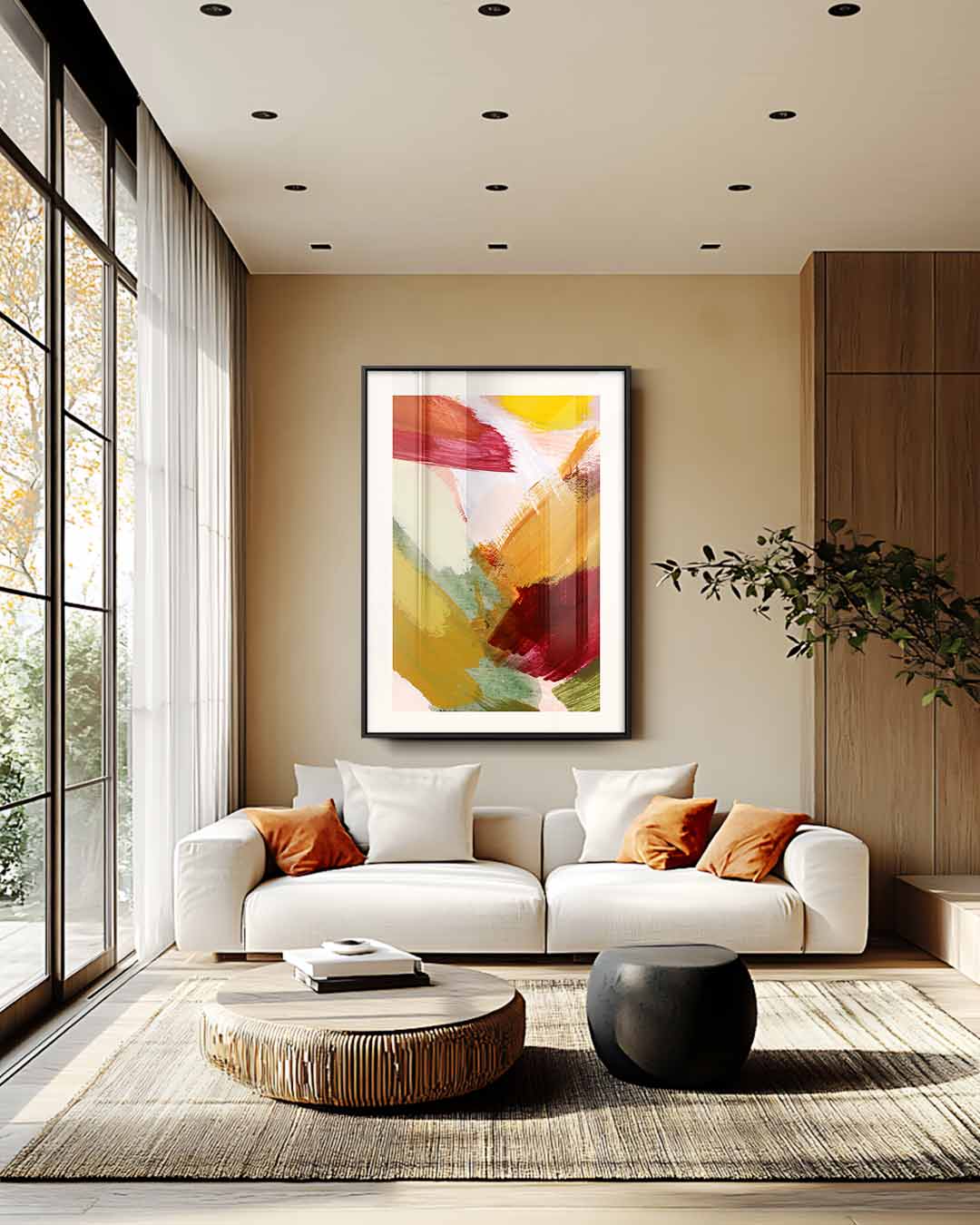 Kleurrijke Streken Symphony – staand kunstwerk voor modern interieur