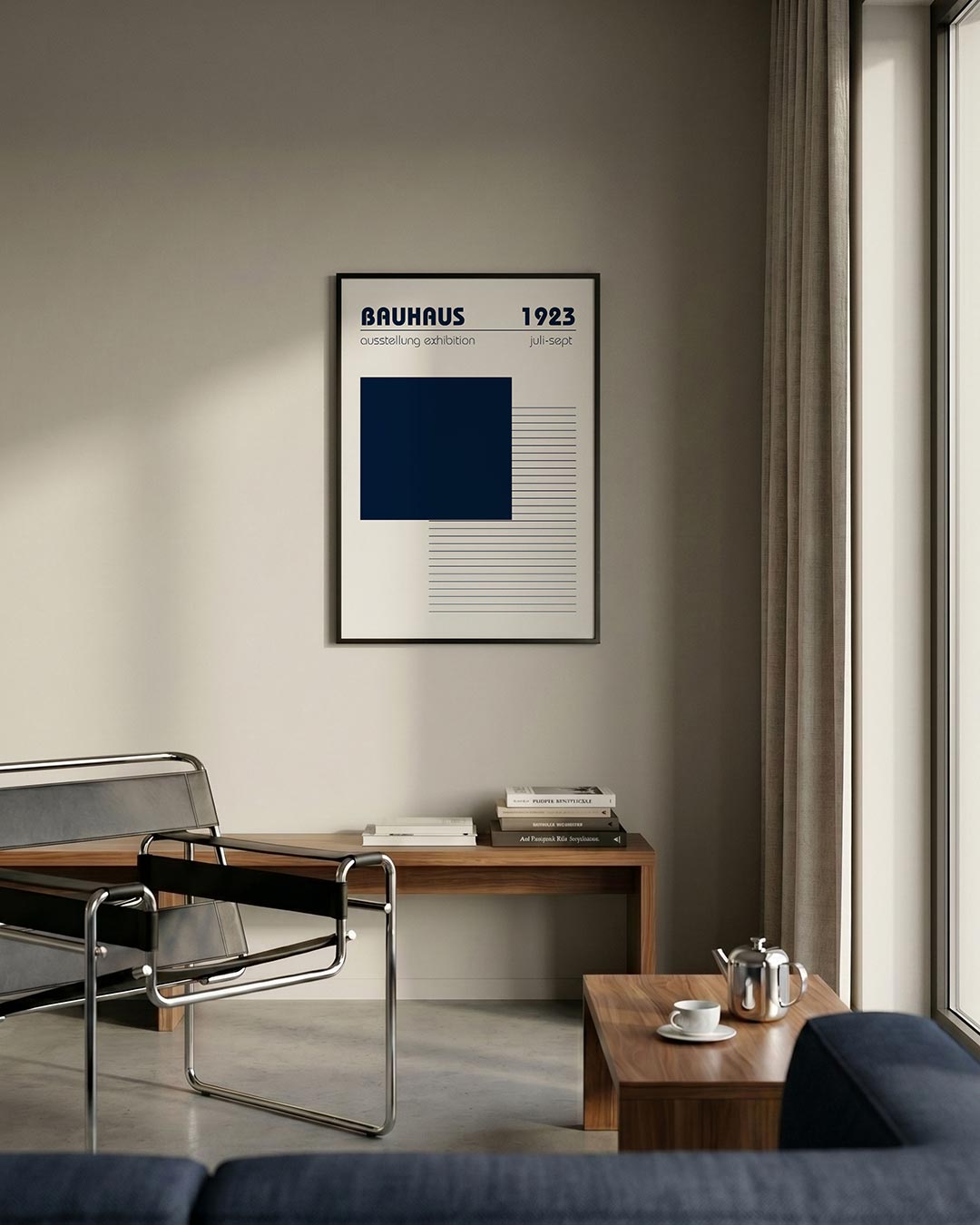 Vorm en lijnen – staande Bauhaus poster voor aan de muur