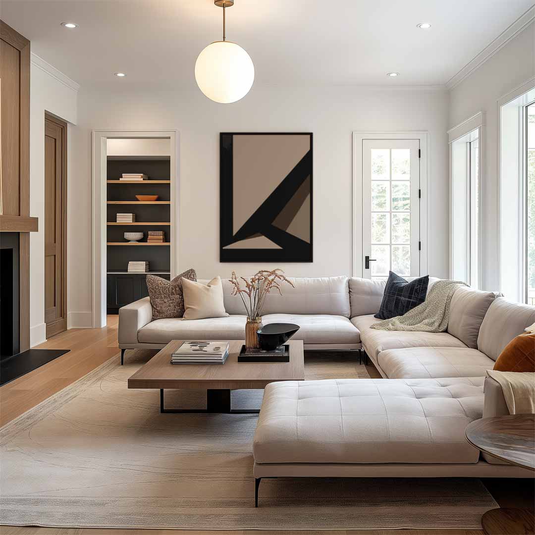 Abstract Geometrisch Schouwspel – staand kunstwerk voor modern interieur