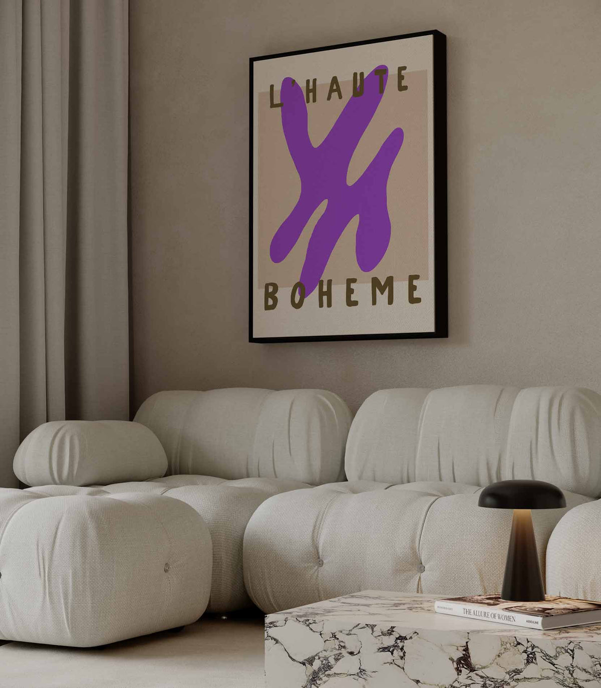 L'Haute Boheme Abstract – staande wandkunst voor woonkamer of interieur