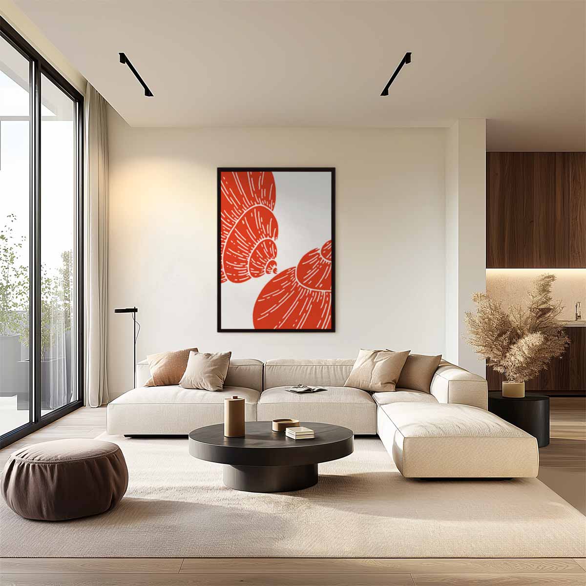 Schelp Safari – plexiglas wanddecoratie in portret formaat