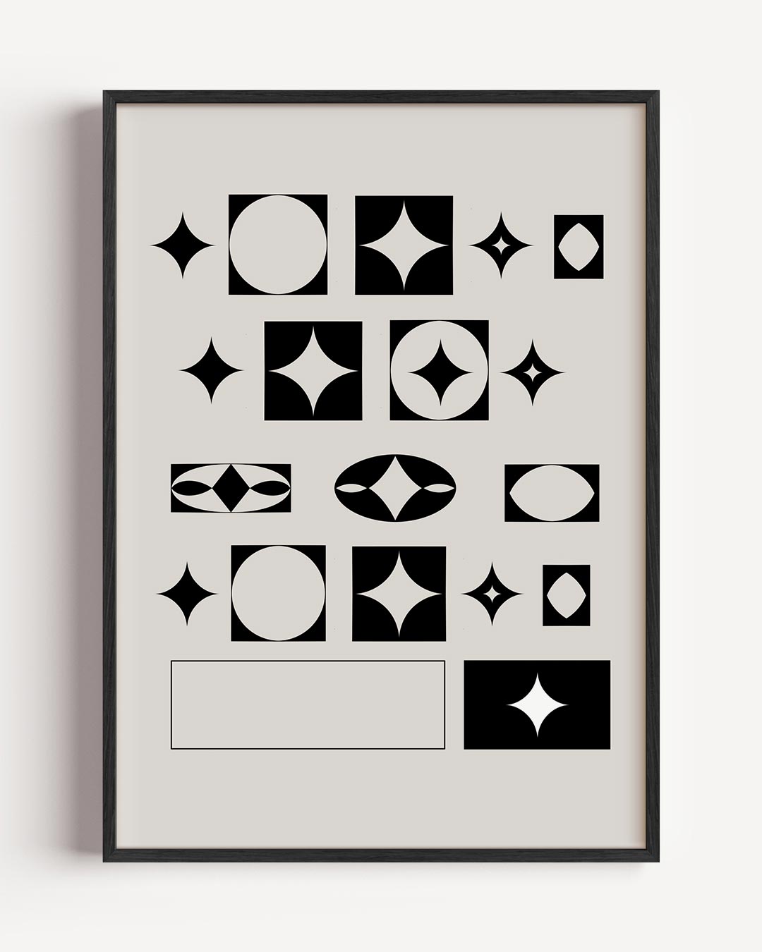 Moderne Geometrische Kunstposter – elegante portret poster als wanddecoratie