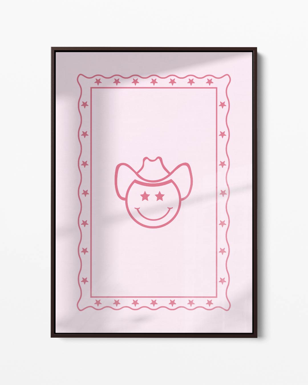 Cowboy Smiley Poster – portret kunstwerk als wanddecoratie