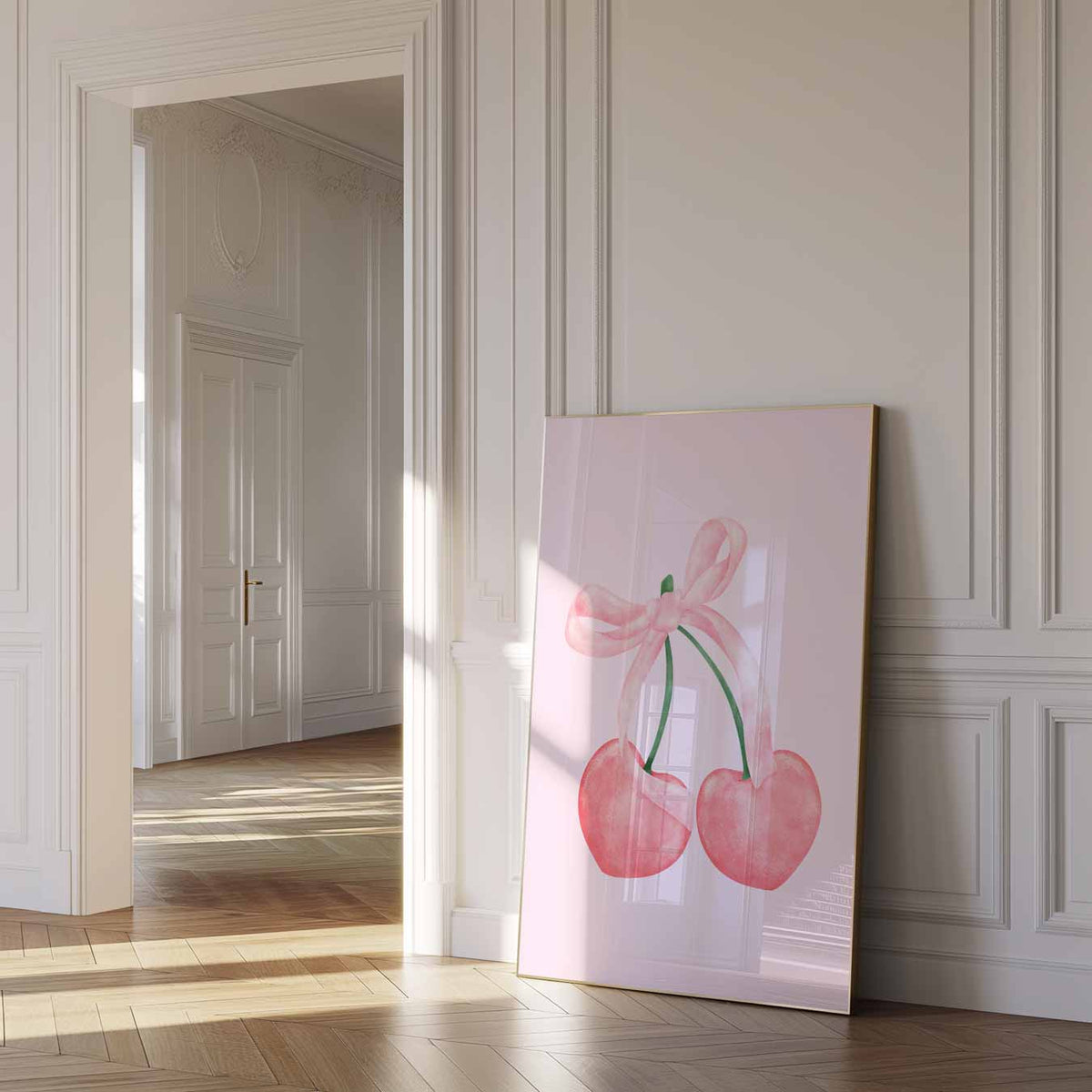 Zoete Kersen – paas poster als vrolijke staande wanddecoratie
