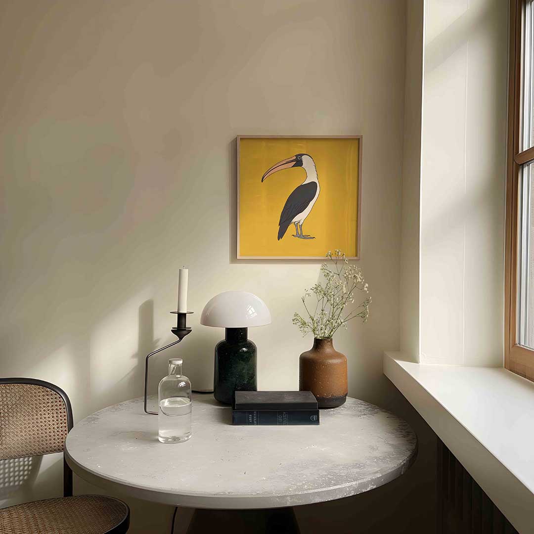 Tropische vogel – dieren poster in vierkant formaat