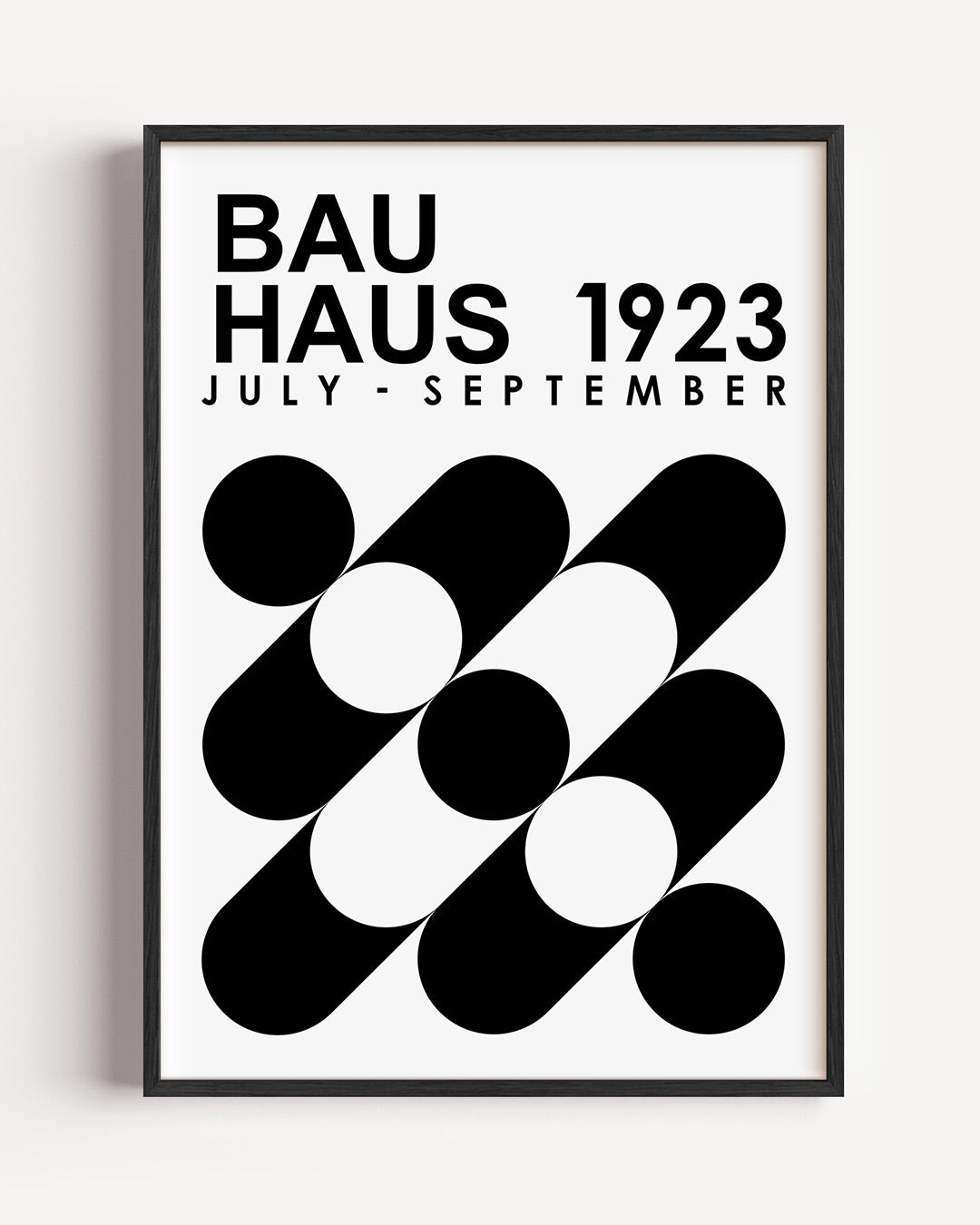 Vorm en balans – staande Bauhaus poster als wanddecoratie