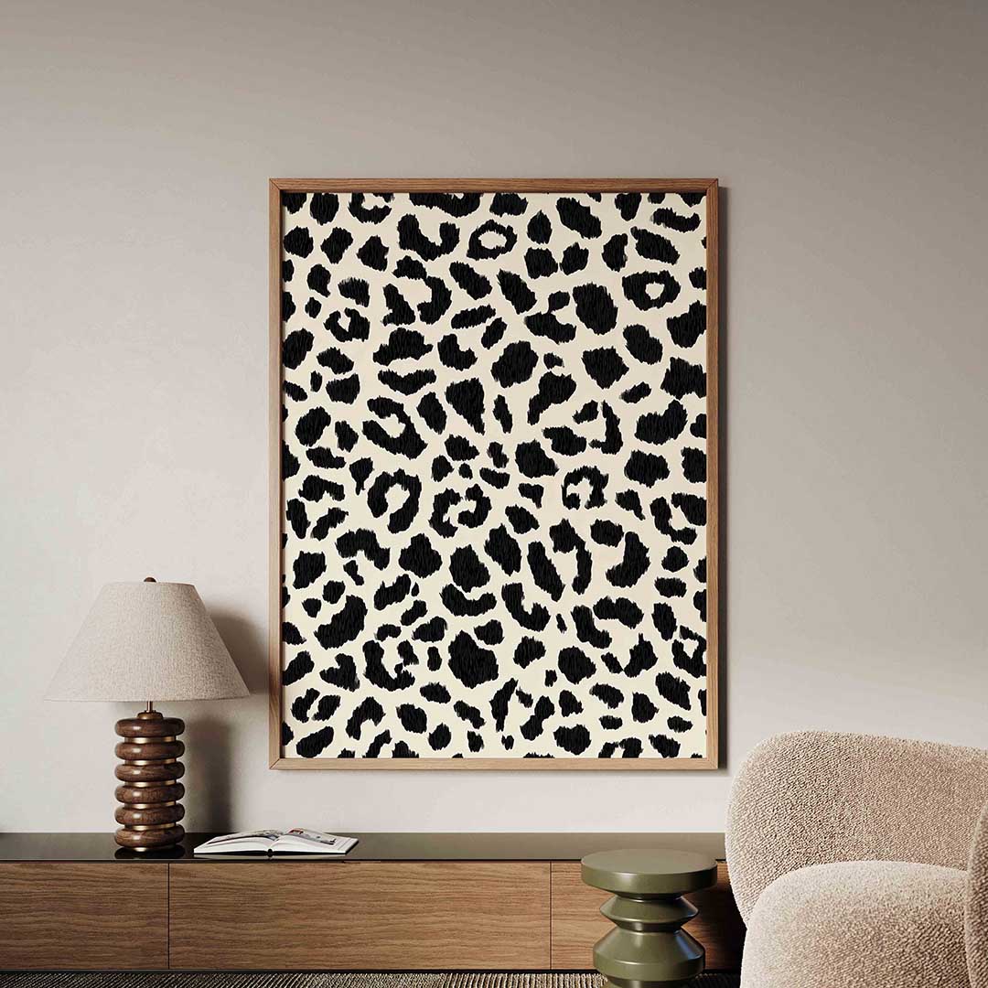 Luipaardpatroon – safari poster in staand formaat