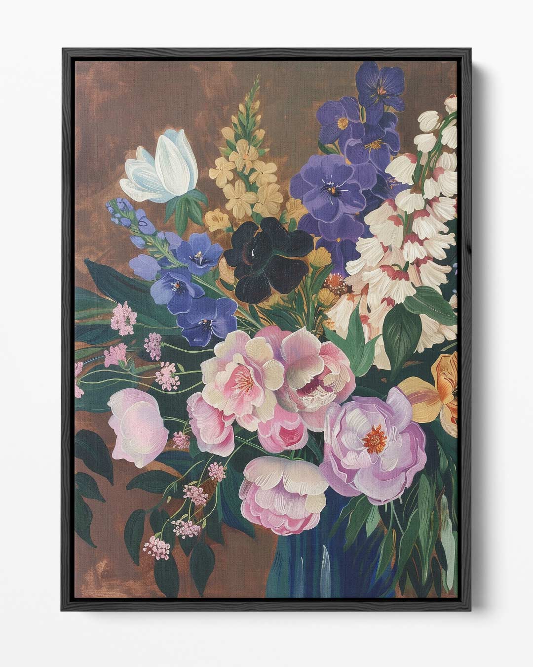 Kleurrijke Bloemenpracht – portret kunstwerk als wanddecoratie