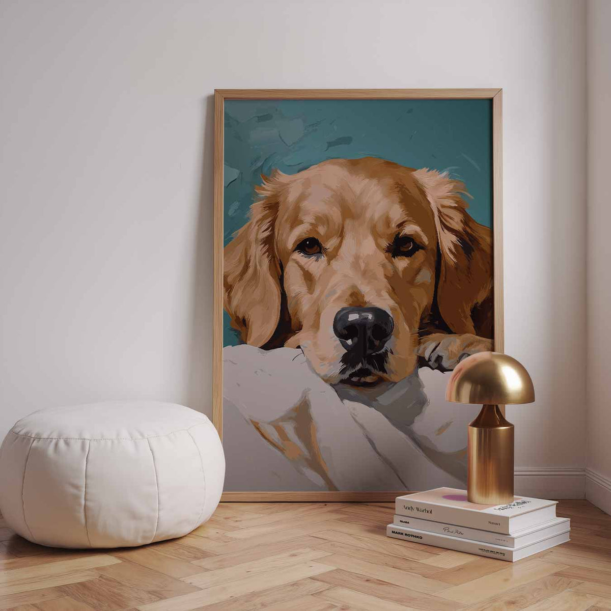 Slapende Golden Retriever – dieren poster in staand formaat