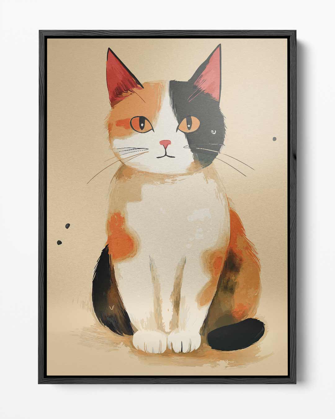 Charmante Kat Kunstwerk – portret kunstwerk als wanddecoratie