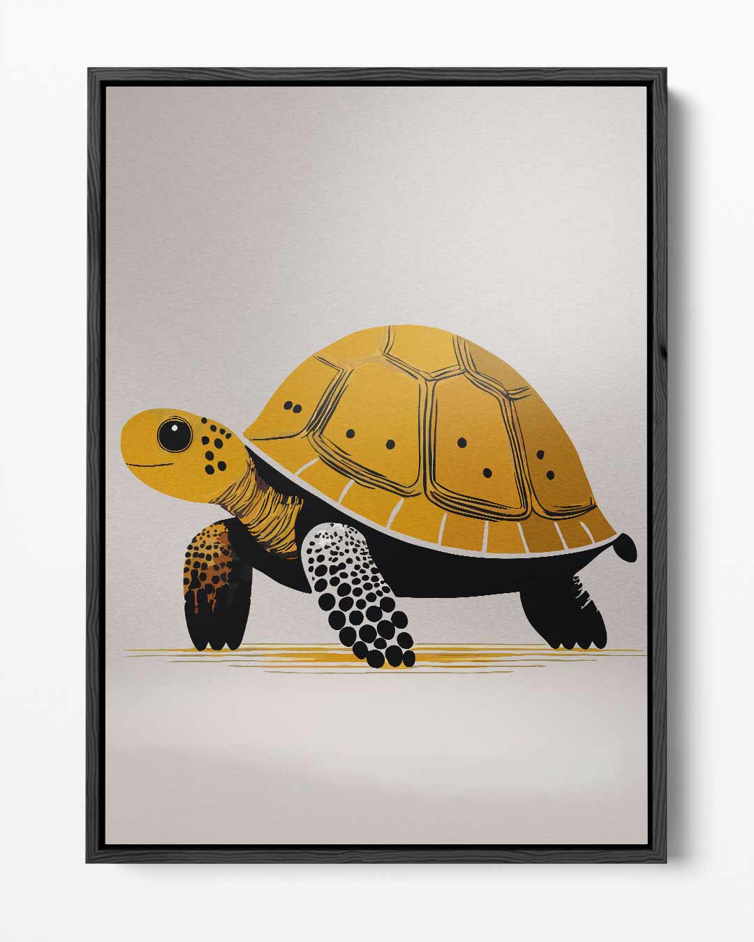 Schattige Schildpad Illustratie – portret kunstwerk als wanddecoratie