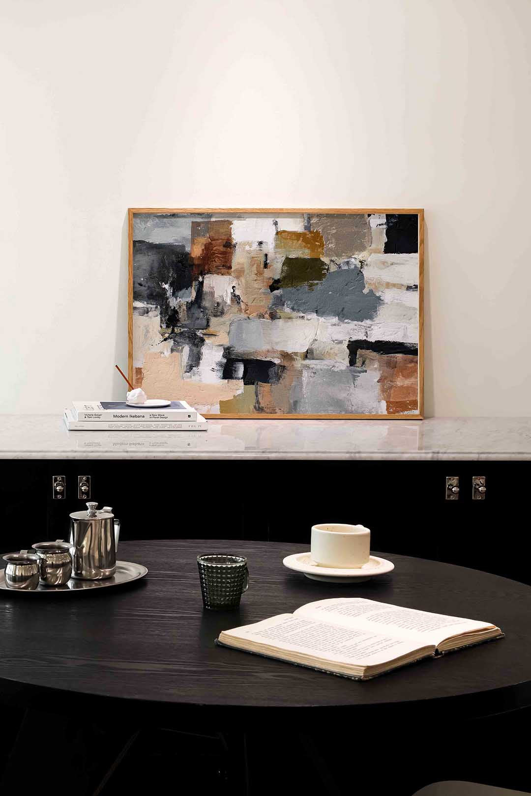 Abstracte vormen – abstracte poster in liggend formaat