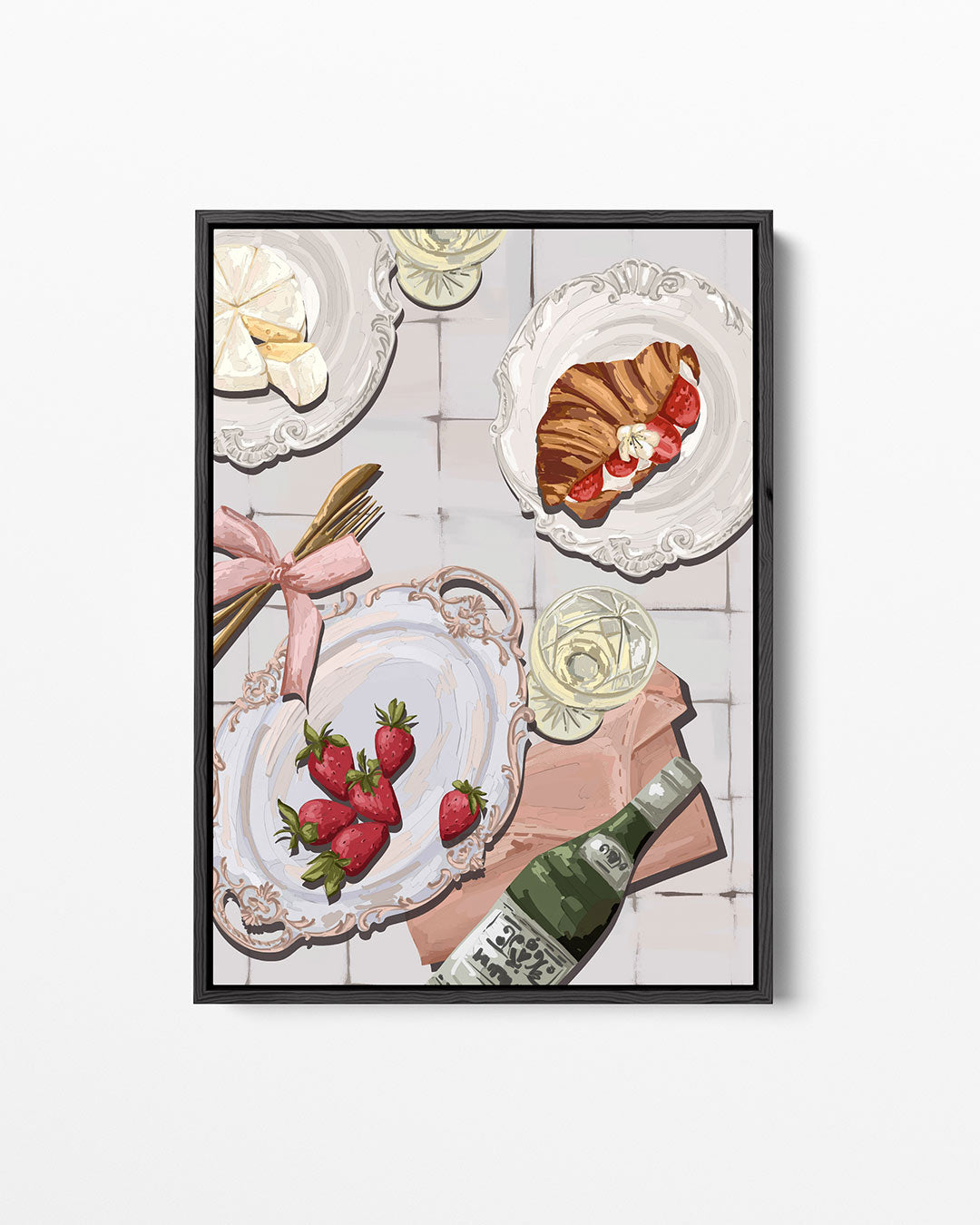 Ontbijtscène – staand wanddecoratie kunstwerk
