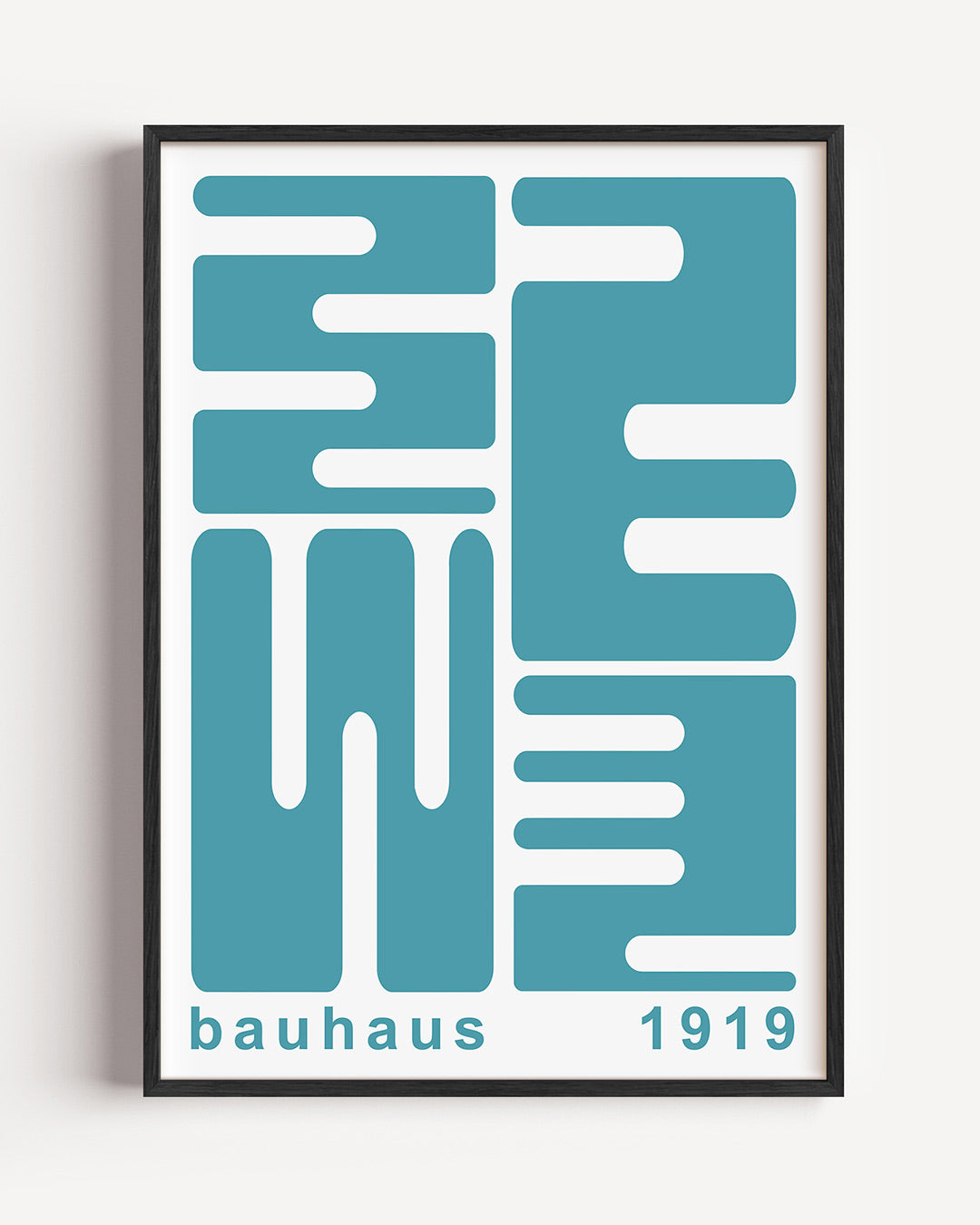 Vorm en lijnenspel – staande Bauhaus poster als wanddecoratie