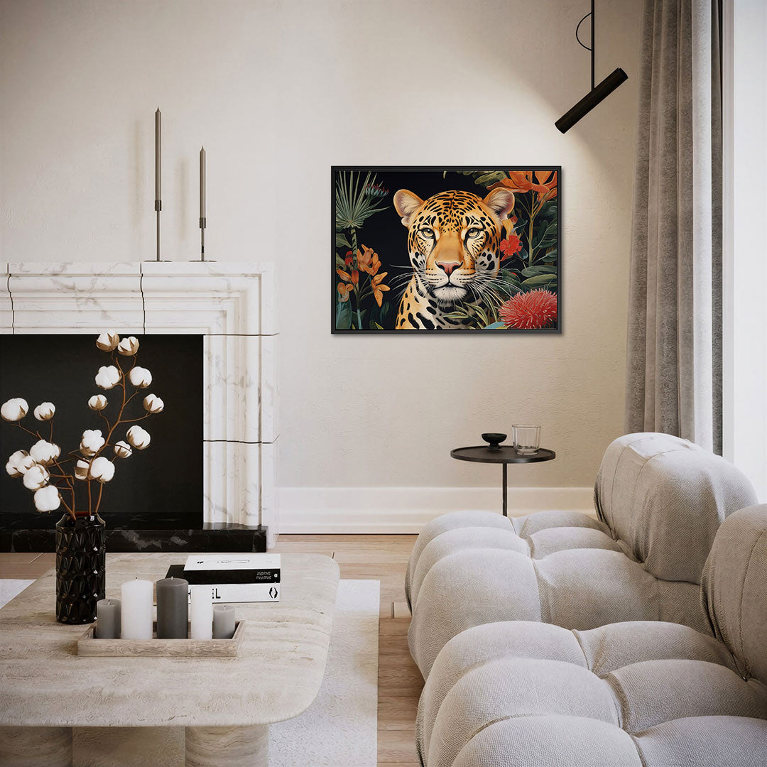 Dierlijke elegantie – liggende wanddecoratie