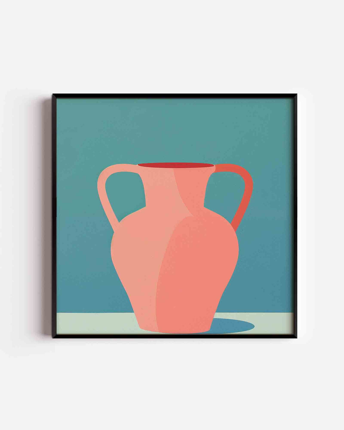 Vaas met handvatten – design vierkante poster als wanddecoratie