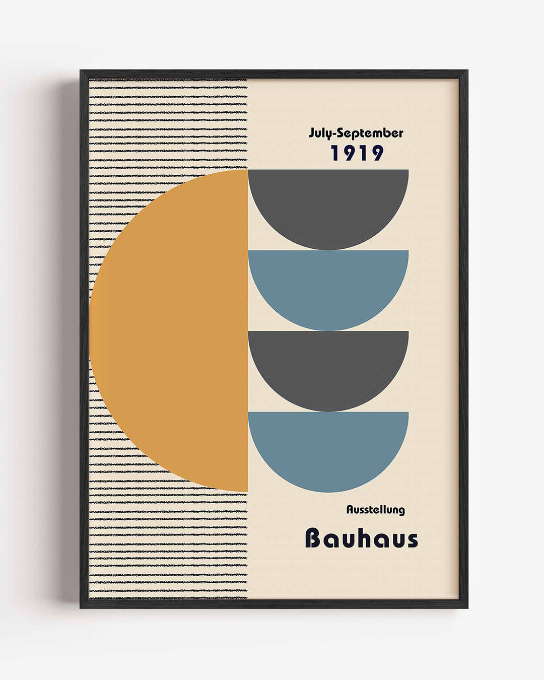 Vorm en balans – staande Bauhaus poster als wanddecoratie