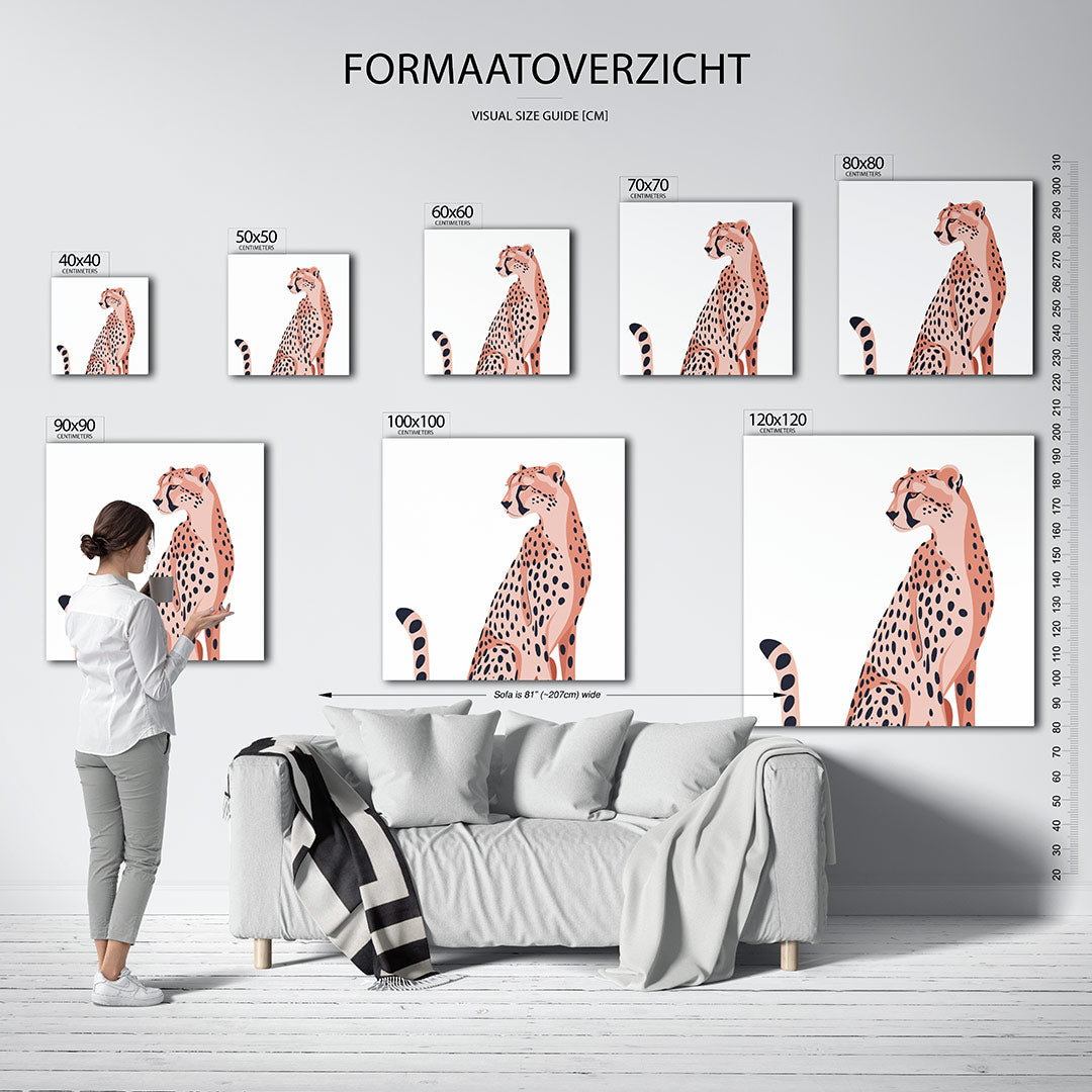 Gestileerde luipaard illustratie kunstwerk – sfeerbeeld – dit kunstwerk toont een gestileerde luipaard met vloeiende lijnen