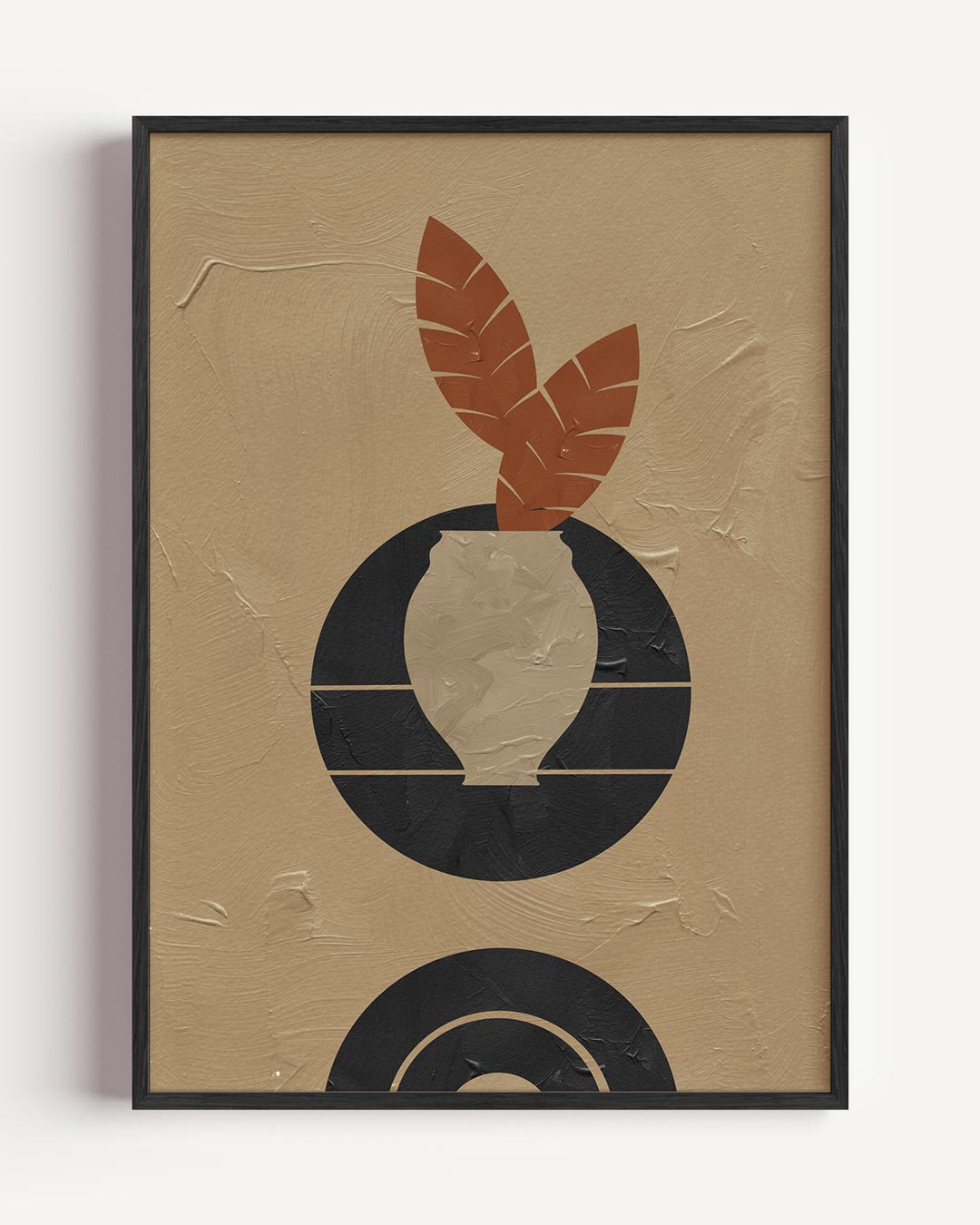 Moderne Abstracte Vaas – abstracte portret poster als wanddecoratie