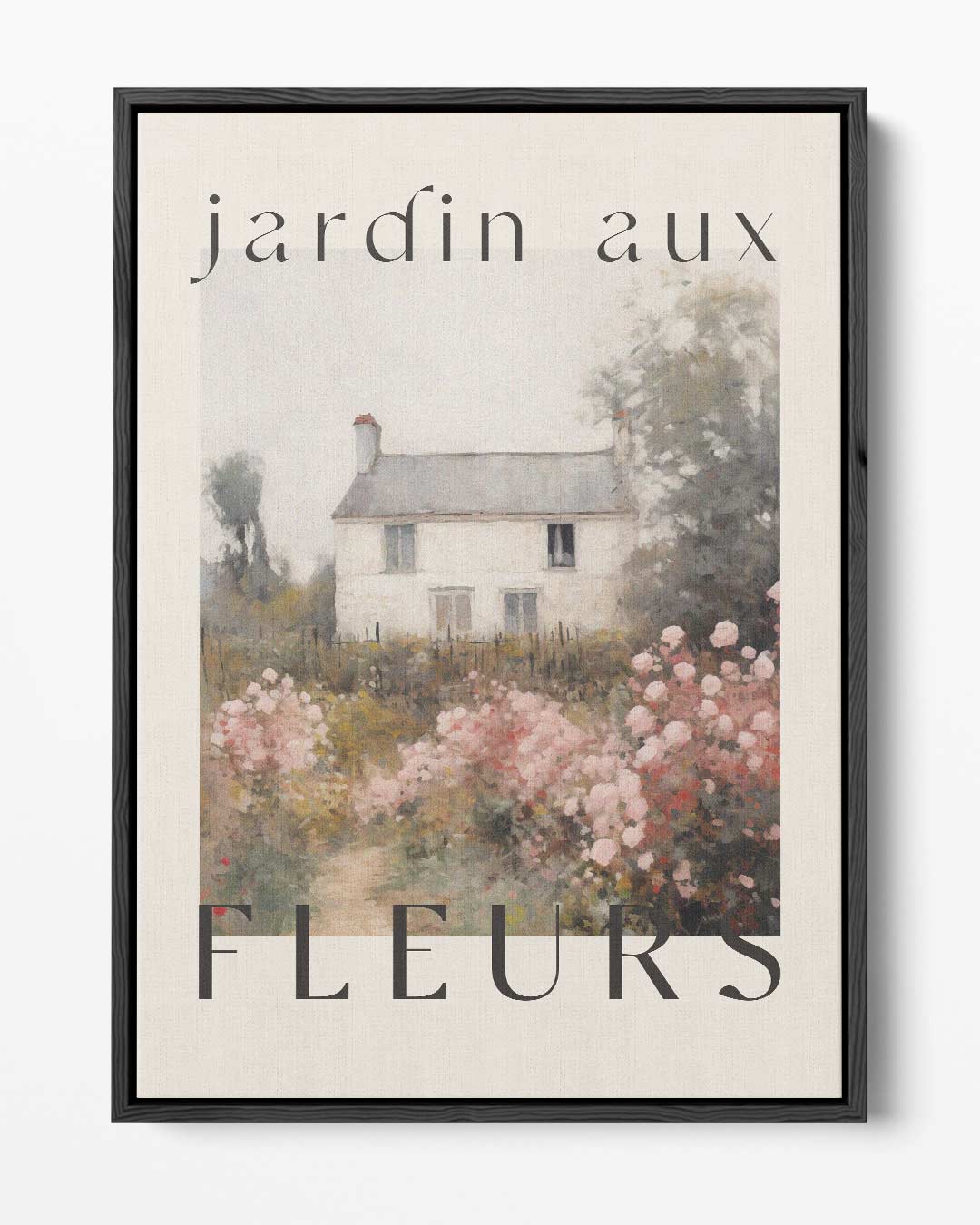 Franse Bloementuin Poster – portret kunstwerk als wanddecoratie