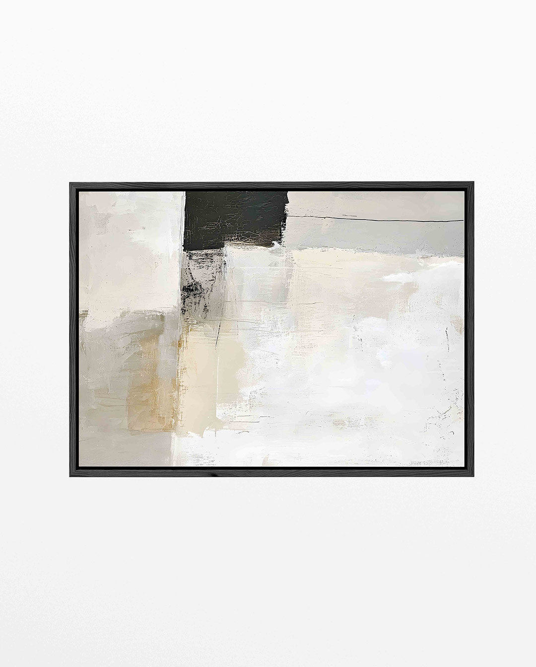 Subtiele kleurvlakken – liggend abstract kunstwerk