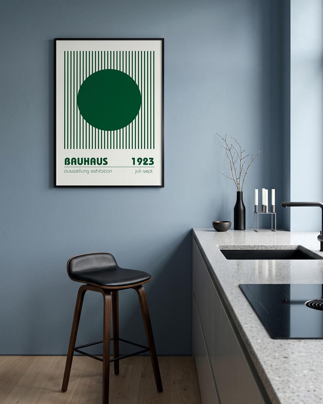  – geometrische Bauhaus poster in staand formaat