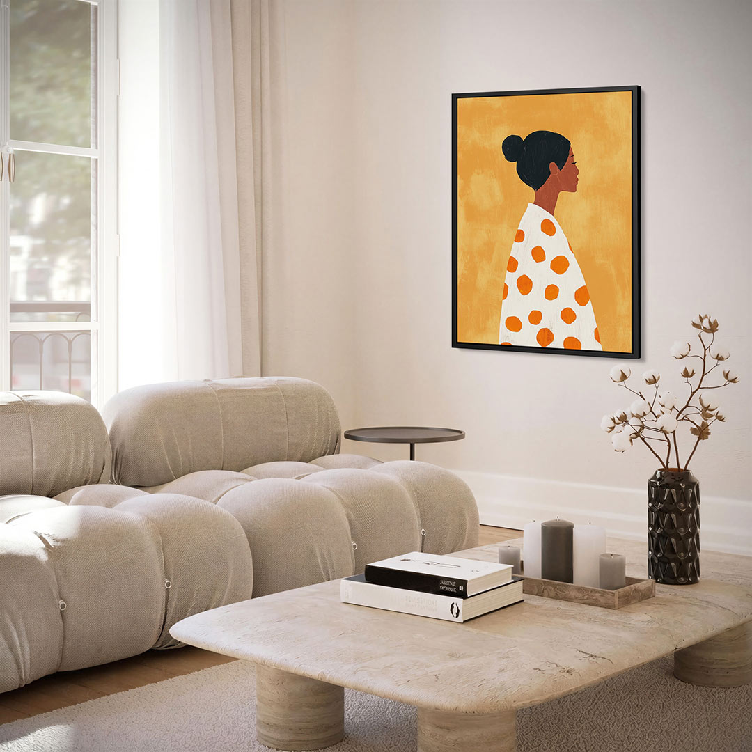 Vrouwelijk silhouet profiel – kunstwerk als stijlvolle wanddecoratie