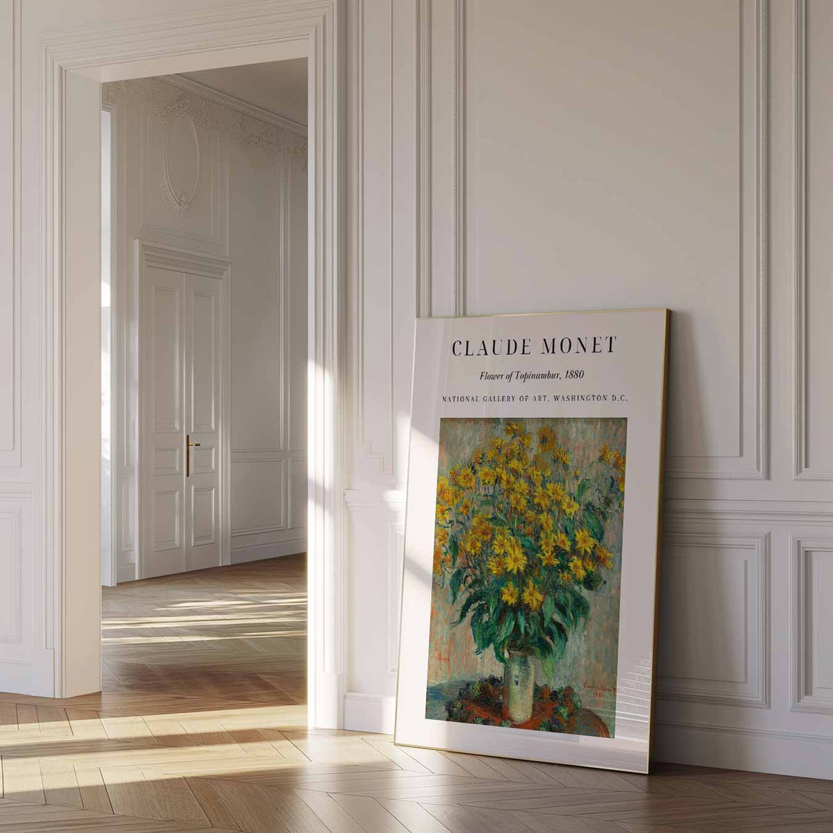 Monet's Bloemenpracht – urban poster in staand formaat