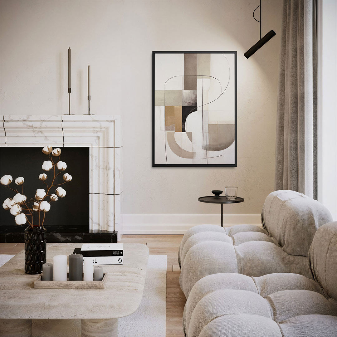 Geometrische lijnen – staand wanddecoratie kunstwerk