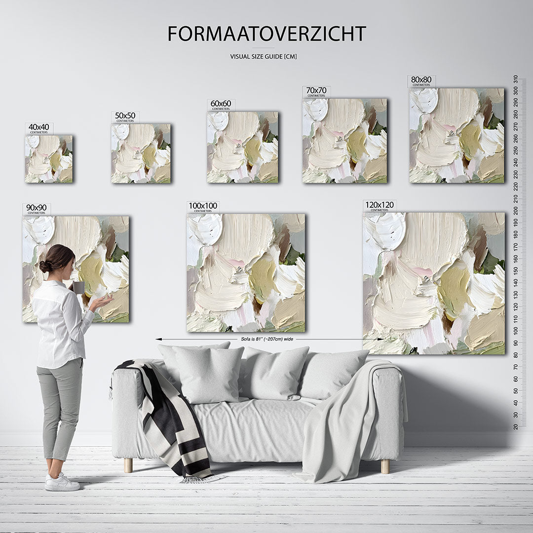 Organische kleurencompositie kunstwerk – materiaalweergave – dit werk toont een dynamische mix van vloeiende vormen en zachte