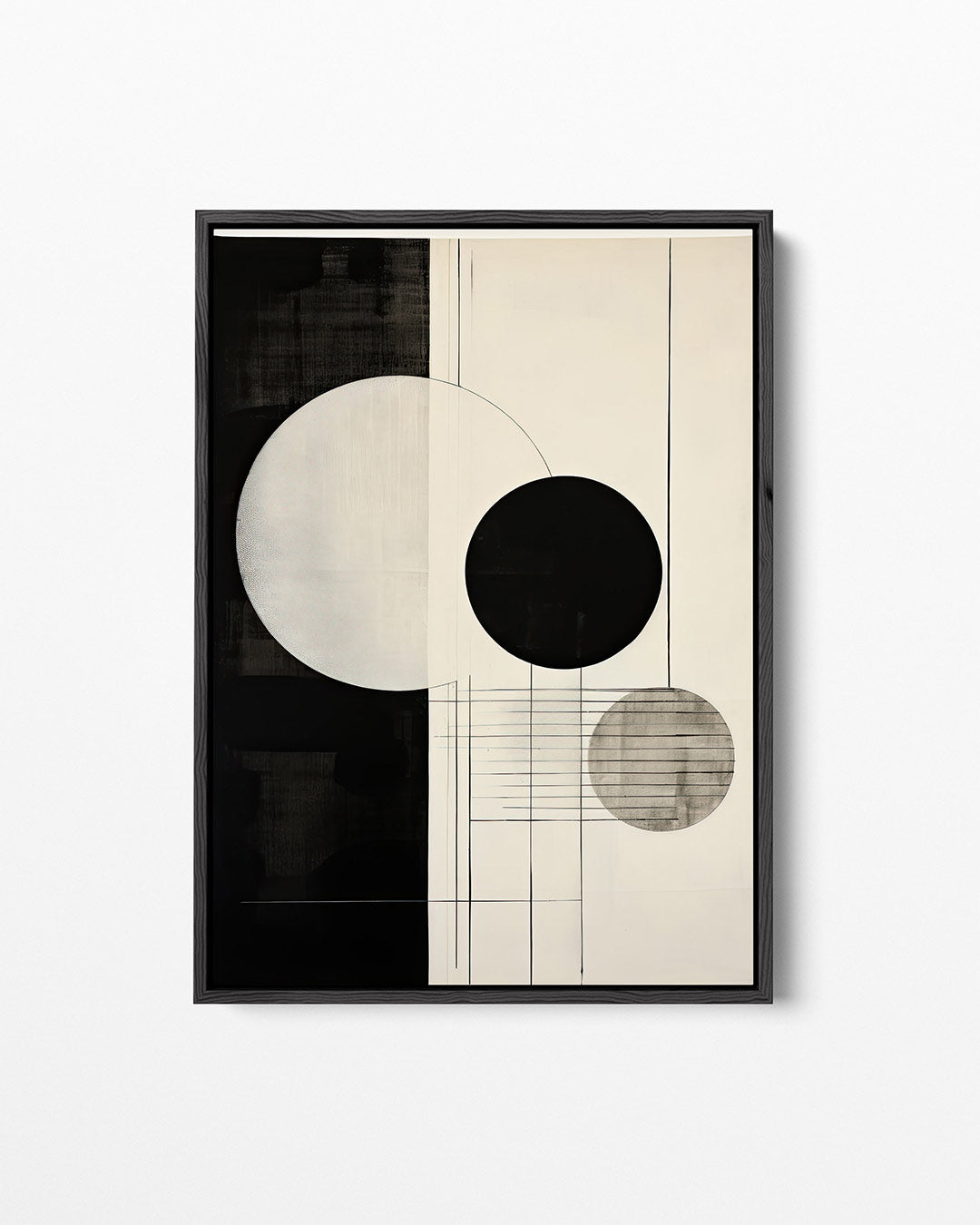 Geometrische cirkelcompositie – staand wanddecoratie kunstwerk