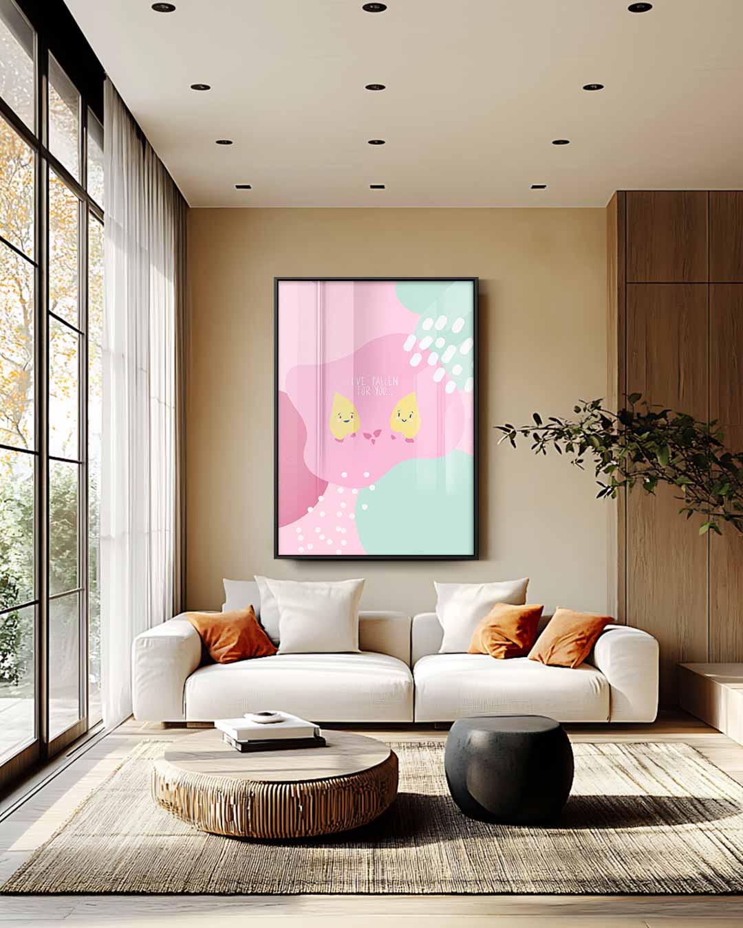 Liefdevolle Bladeren – staand kunstwerk voor modern interieur