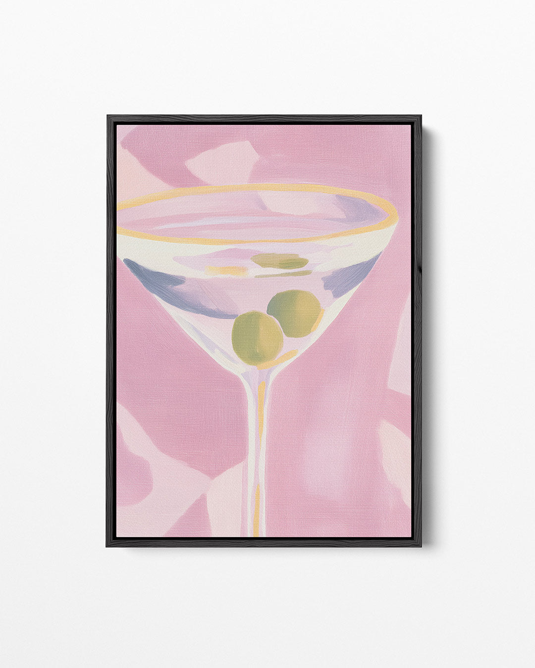 Cocktail met olijven – staand wanddecoratie kunstwerk