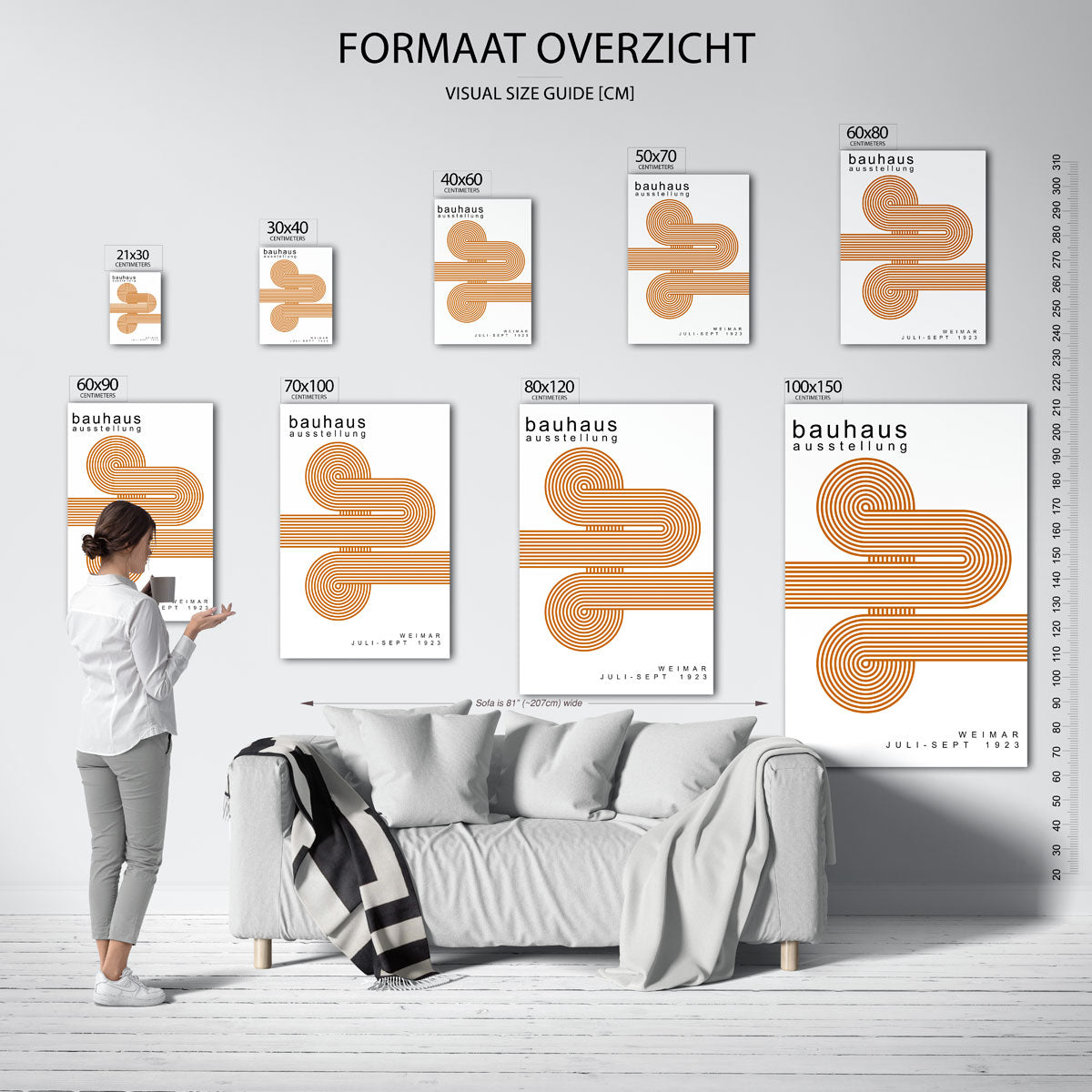  – geometrische poster in Bauhaus-stijl van WallArtistic