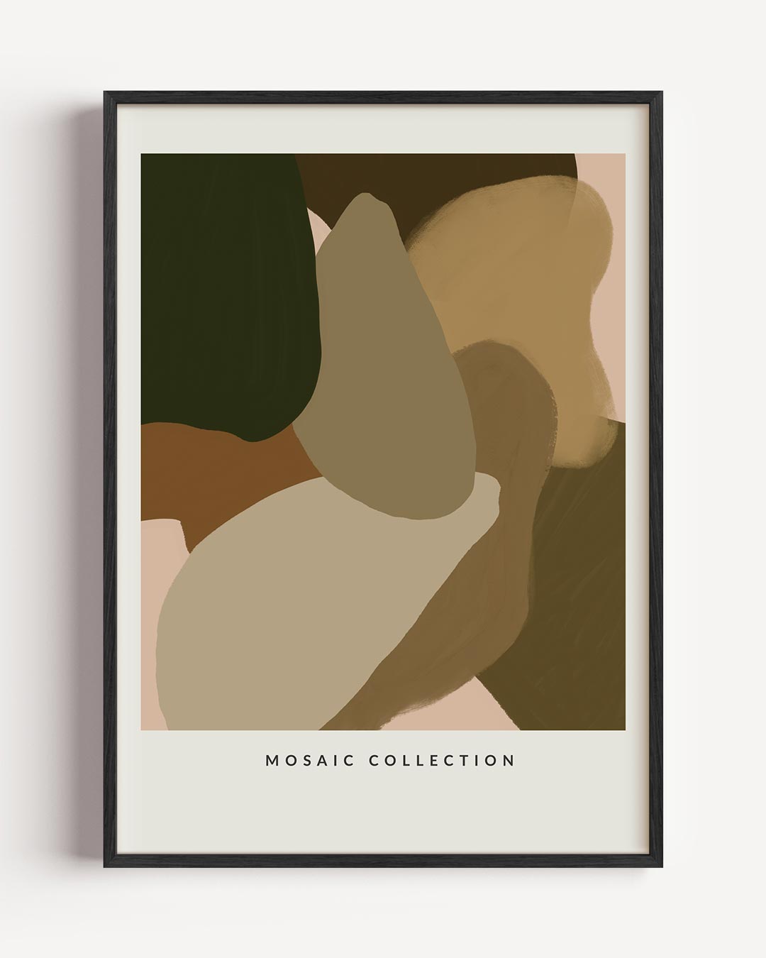 Abstracte Aardetinten Kunstposter – keuken portret poster als wanddecoratie