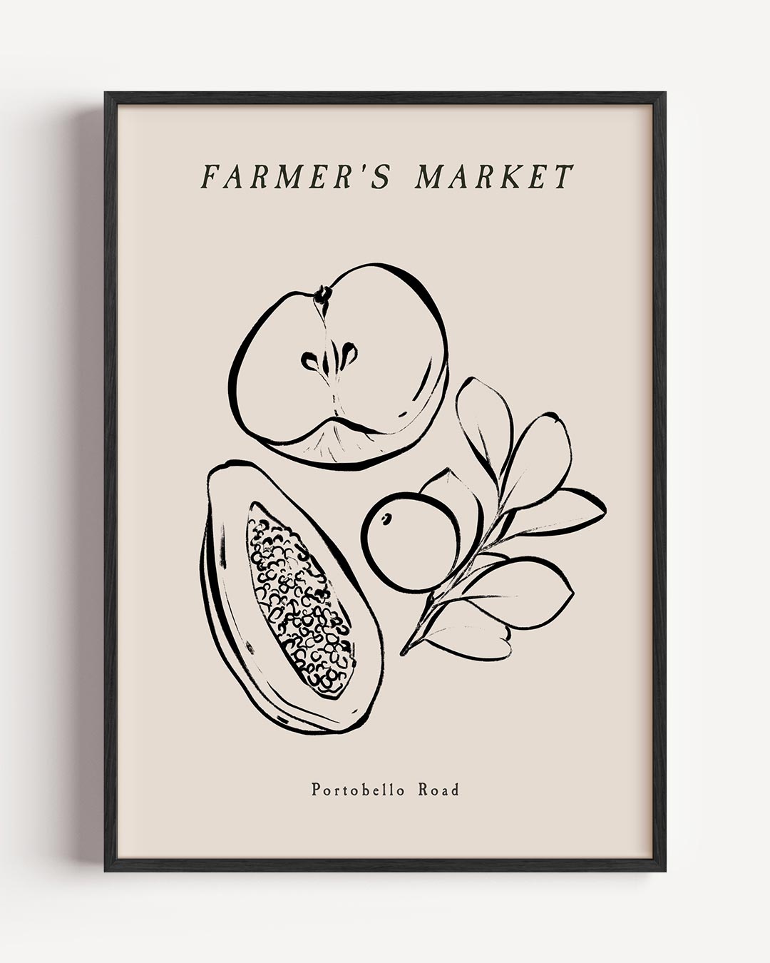 Stijlvolle Portobello Road – keuken portret poster als wanddecoratie