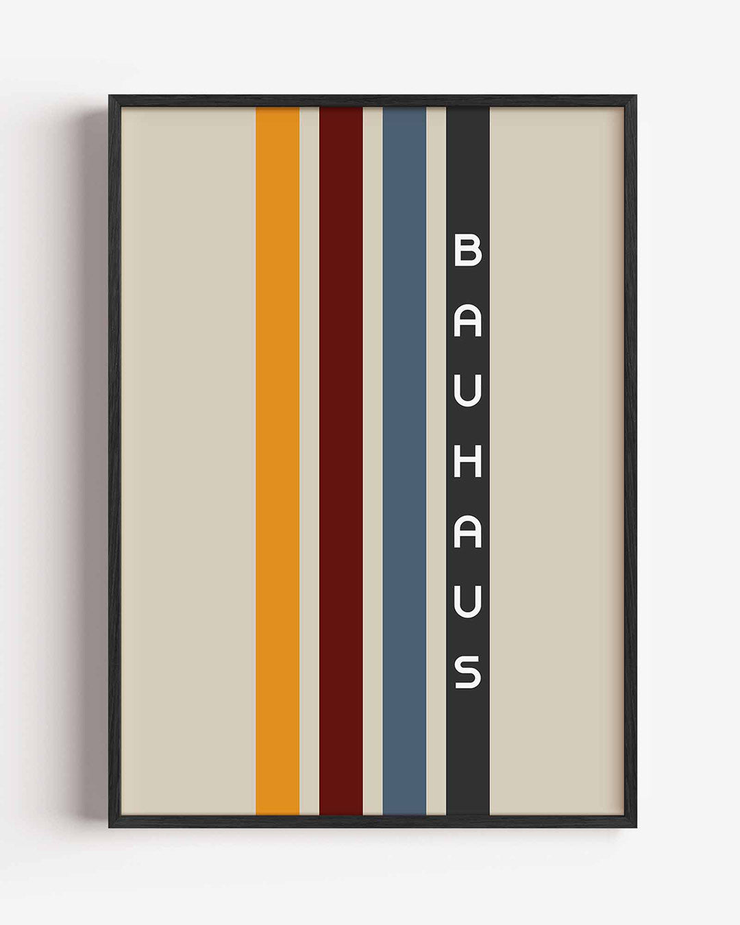 Lijnen en kleurvlakken – staande Bauhaus poster als wanddecoratie