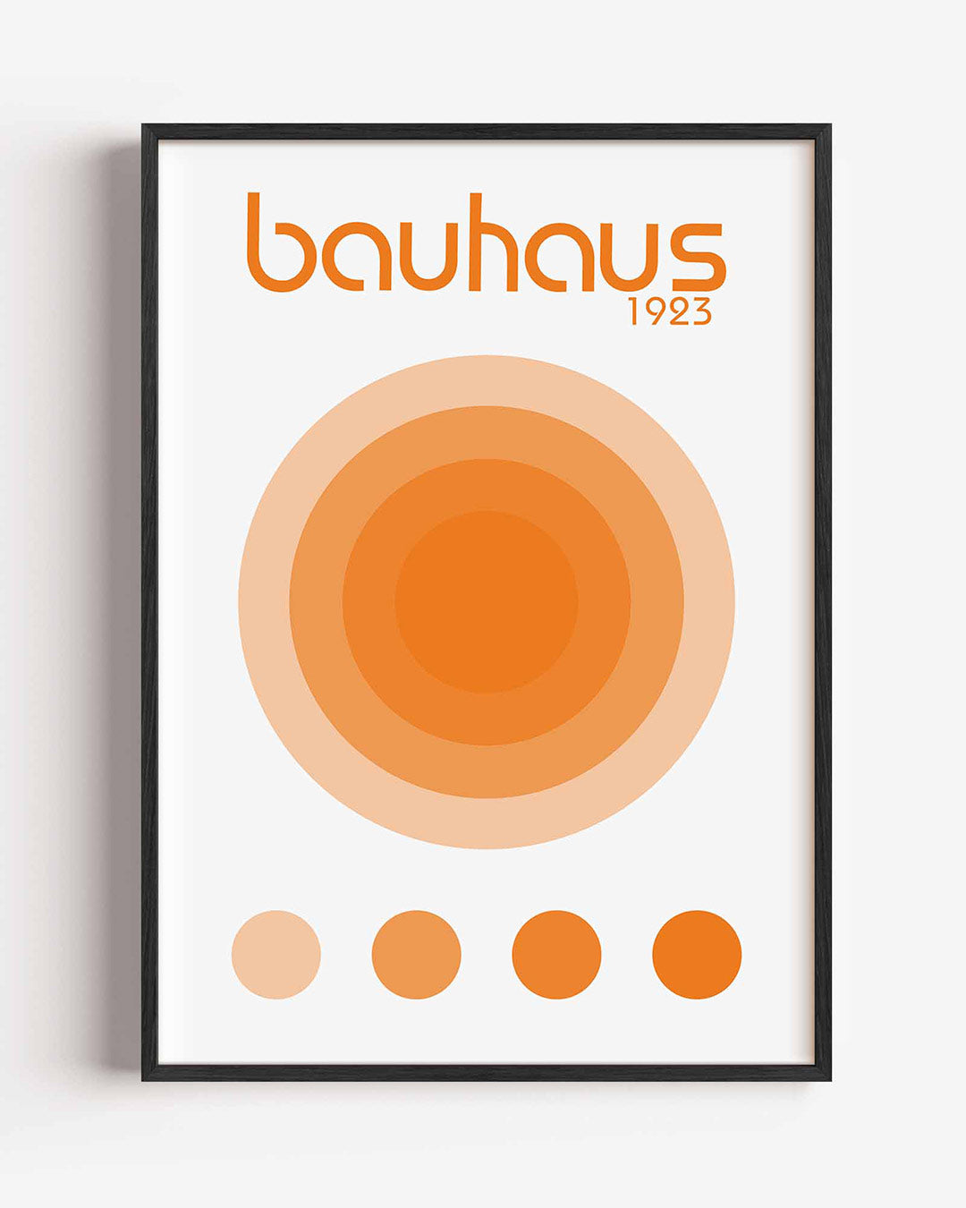 Cirkelvormen en kleur – staande Bauhaus poster als wanddecoratie