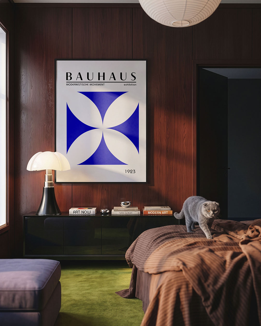 Vormen en vlakken – geometrische Bauhaus poster in staand formaat