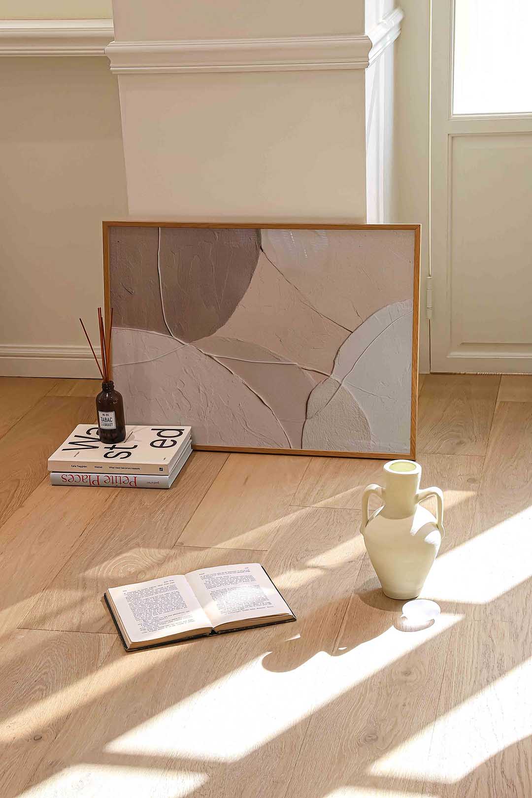 Abstracte vormen – liggende abstracte wanddecoratie van WallArtistic