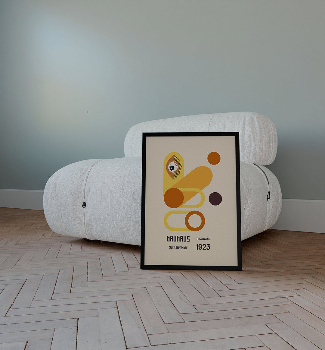 Vorm en balans – staande Bauhaus poster voor aan de muur