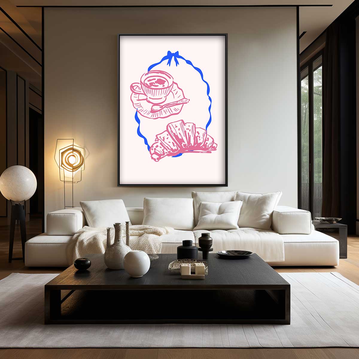 Ontbijt Moment – kunstwerk met zwarte baklijst