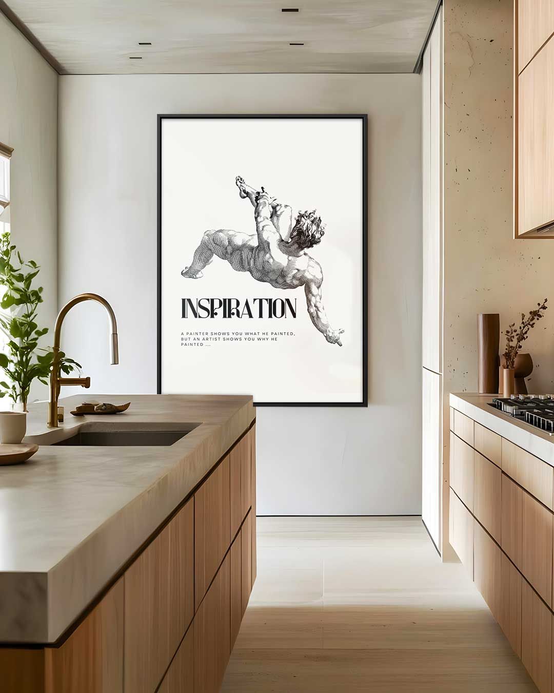 Inspirerende Kunstdruk – modern portret kunstwerk van WallArtistic